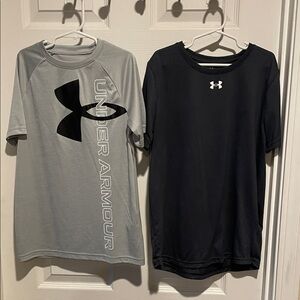 Under Armour Kids Short Sleeve Tees - Gray and Black